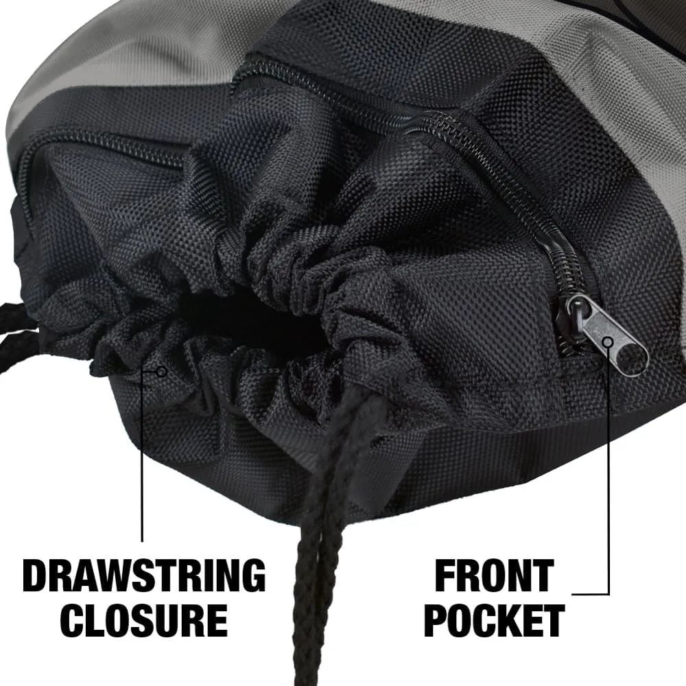 LOGOVISION Aquaman Movie Black Manta Chibi Character Drawstring Backpack Sports Bag Sackpack 17" x 13", Perfect for Gym, Yoga or Practice