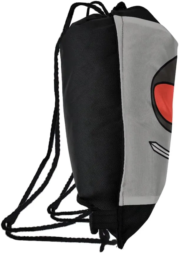 LOGOVISION Aquaman Movie Black Manta Chibi Character Drawstring Backpack Sports Bag Sackpack 17" x 13", Perfect for Gym, Yoga or Practice