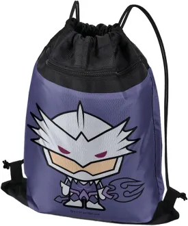 LOGOVISION Aquaman Movie Ocean Master Chibi Character Drawstring Backpack Sports Bag Sackpack 17" x 13", Perfect for Gym, Yoga or Practice