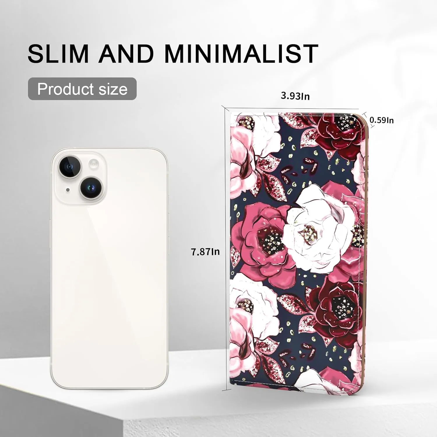 MEITRUE Ultra Slim Wallet for Women - Thin Leather RFID Blocking Bifold Clutch with 11 Card Slots