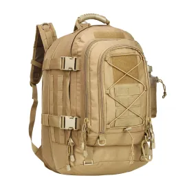 Military Expandable Travel Backpack Tactical Waterproof Work Backpack for Men(TAN)