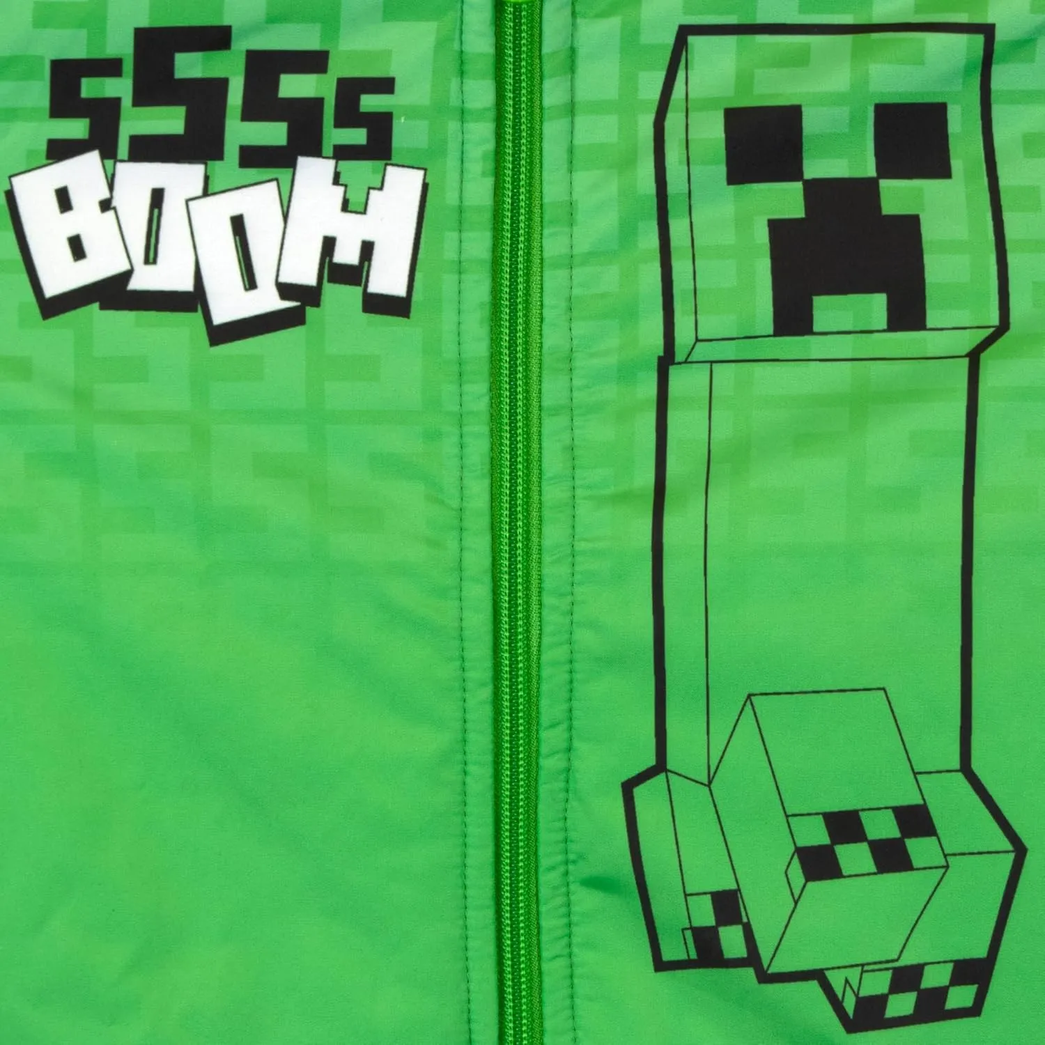 Minecraft Bomber Jacket for Boys, Zip-Up Graphic Print Varsity Jacket for Kids and Toddlers