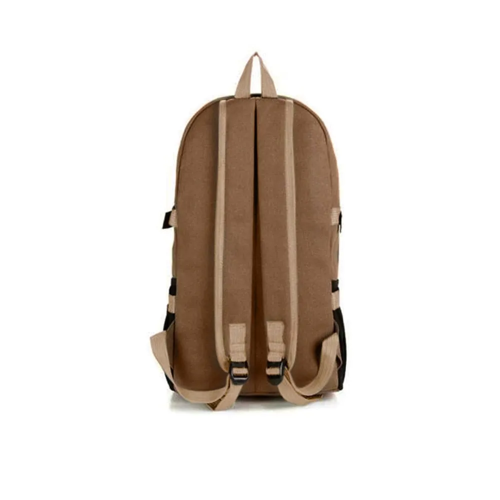 Multi-Pocket Canvas School Backpack