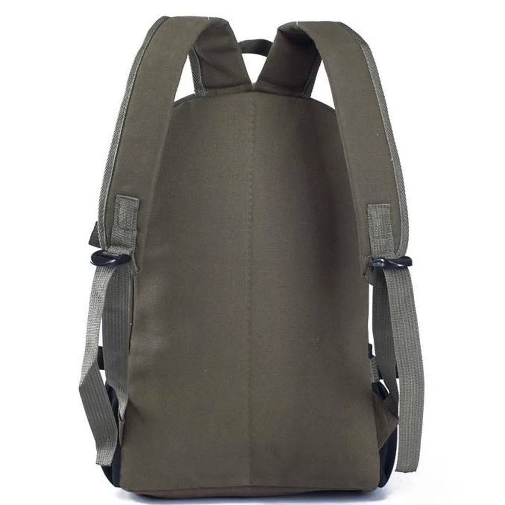 Multi-Pocket Canvas School Backpack