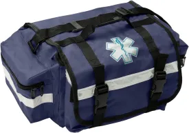 NOVAMEDIC Professional Empty Blue First Responder Bag, 17" x 9" x 7", EMT Trauma First Aid Carrier for Paramedics and Emergency Medical Supplies Kit, Lightweight and Durable