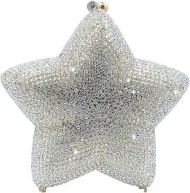 Novelty 3D Star Shape Women Crystal Clutch Evening Bag Party Prom Dinner Rhinestone Clutch Purses and Handbags,Mini