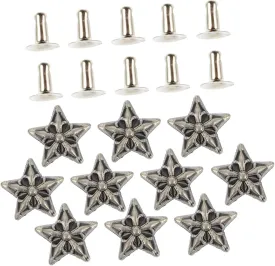 Operitacx 10pcs Punk Spike Rivets for Clothing Bag Accessories Silver Decorative Supplies for Shoes Belts and Crafts