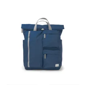 Ori London - Medium Richmond Backpack, Deep Blue Recycled Canvas