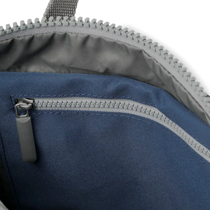 Ori London - Medium Richmond Backpack, Deep Blue Recycled Canvas