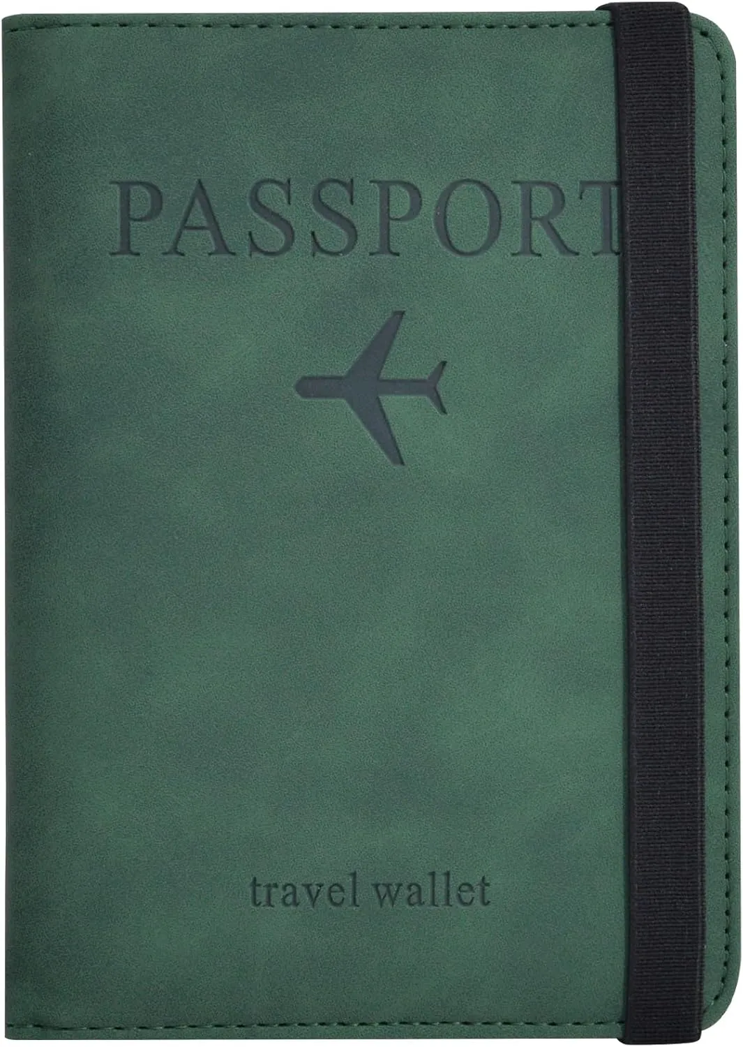 Passport Holder, Passport Cover with Credit Card Slot and Boarding Pass Slot Combo, Passport Wallet Case Book Travel Must Have, RFID Blocking Leather Travel Accessories, Atrovirens