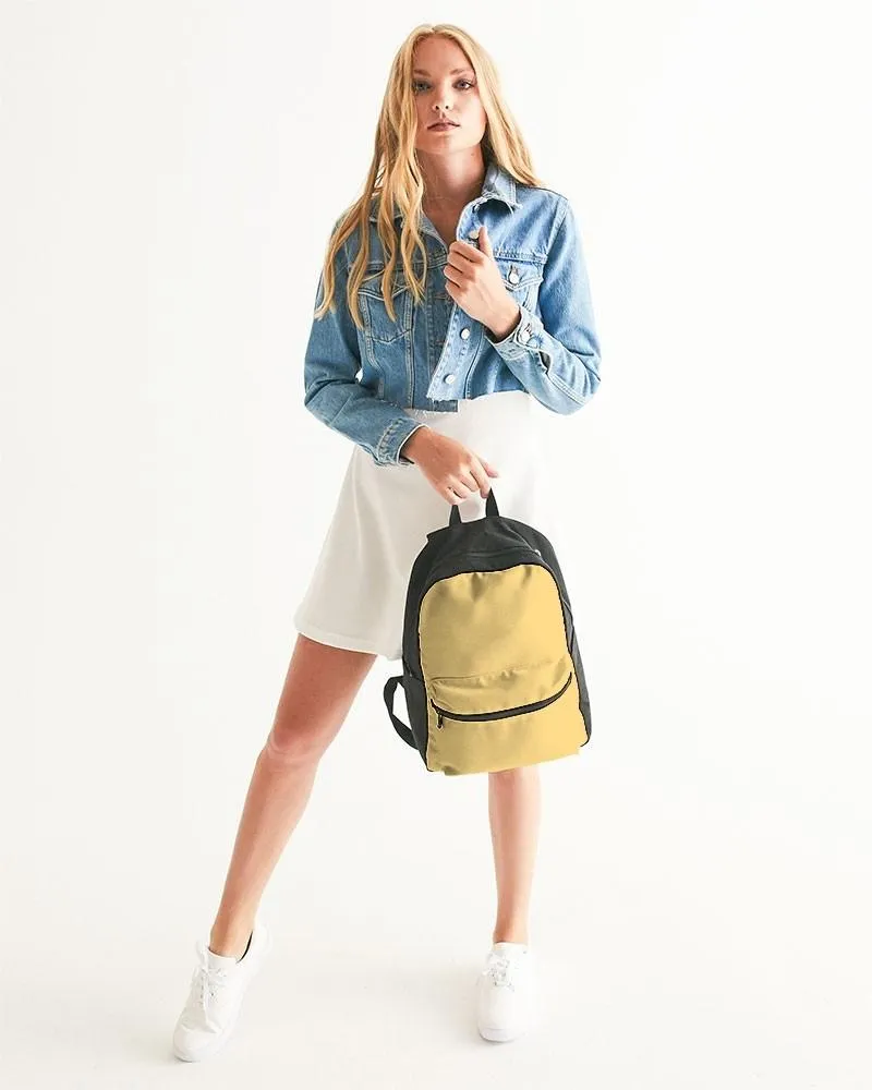 Pastel Orange Yellow Canvas Backpack | Bright Pastel Orange Yellow | C0M15Y60K0