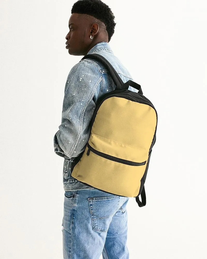Pastel Orange Yellow Canvas Backpack | Bright Pastel Orange Yellow | C0M15Y60K0