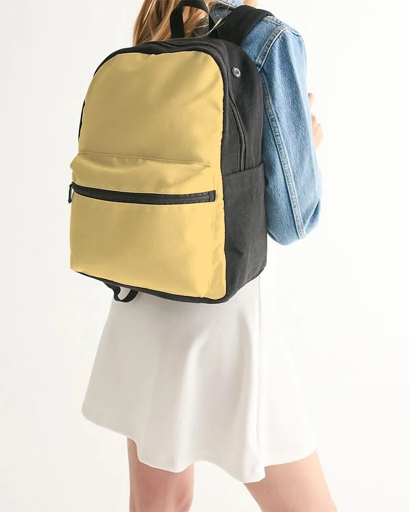Pastel Orange Yellow Canvas Backpack | Bright Pastel Orange Yellow | C0M15Y60K0