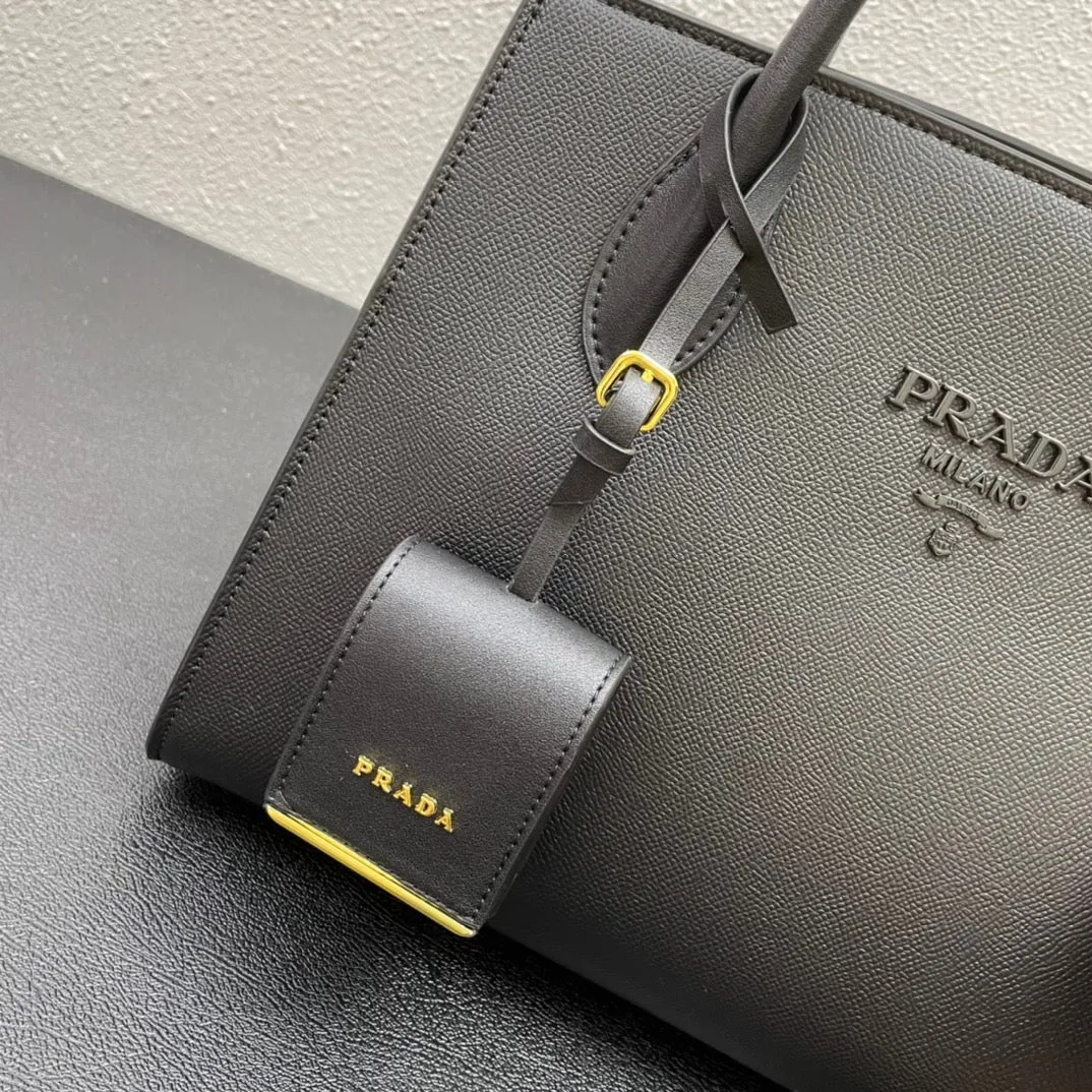 PD255 Prada Monochrome Saffiano Bag / 13x9.5x5.9inch