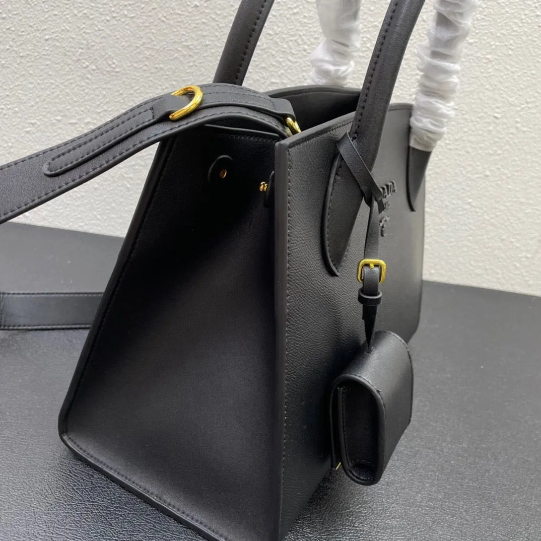 PD255 Prada Monochrome Saffiano Bag / 13x9.5x5.9inch