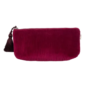 Quilted Velvet Hold Me Clutch - Bordeaux