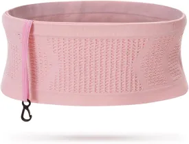 Slim Running Belt, Hidden Running Belt Fanny Pack for Men Women, Travel Running Waist Belt for Money and Passport (Pink, Large)