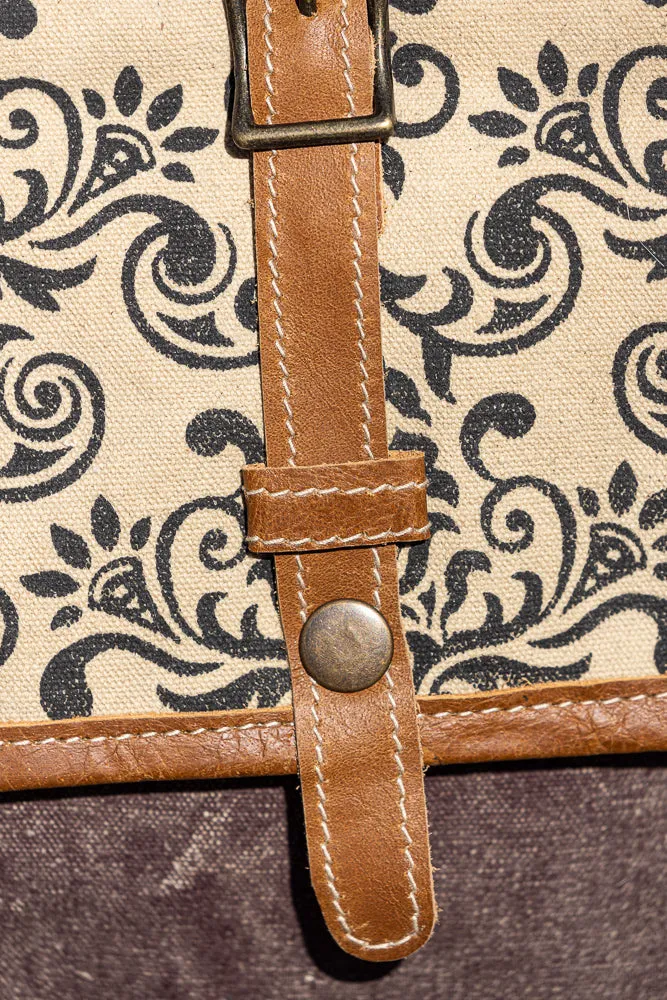 Small Canvas Backpack with Ornaments