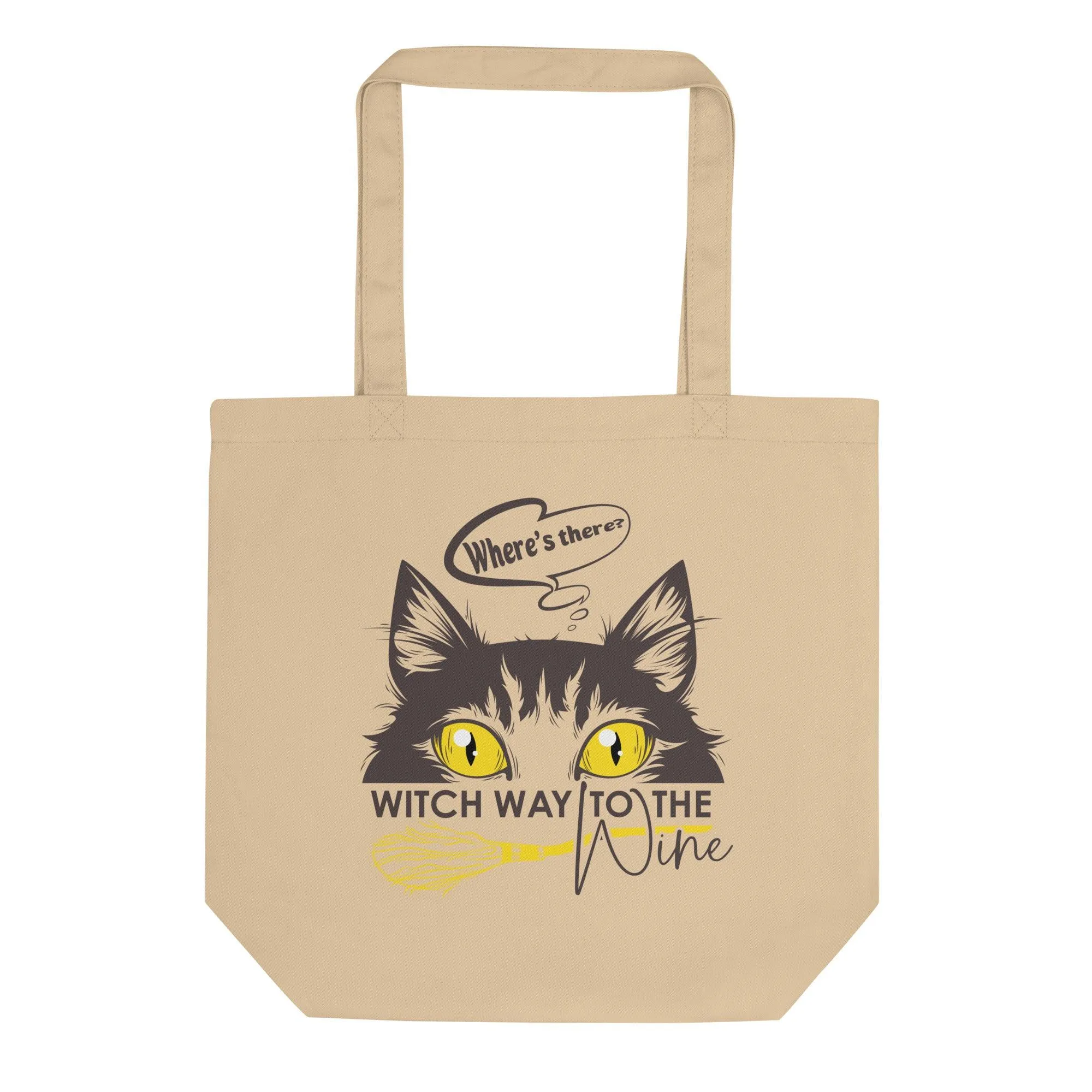 Sneaking Cat Witch Way To Wine Eco Tote Bag