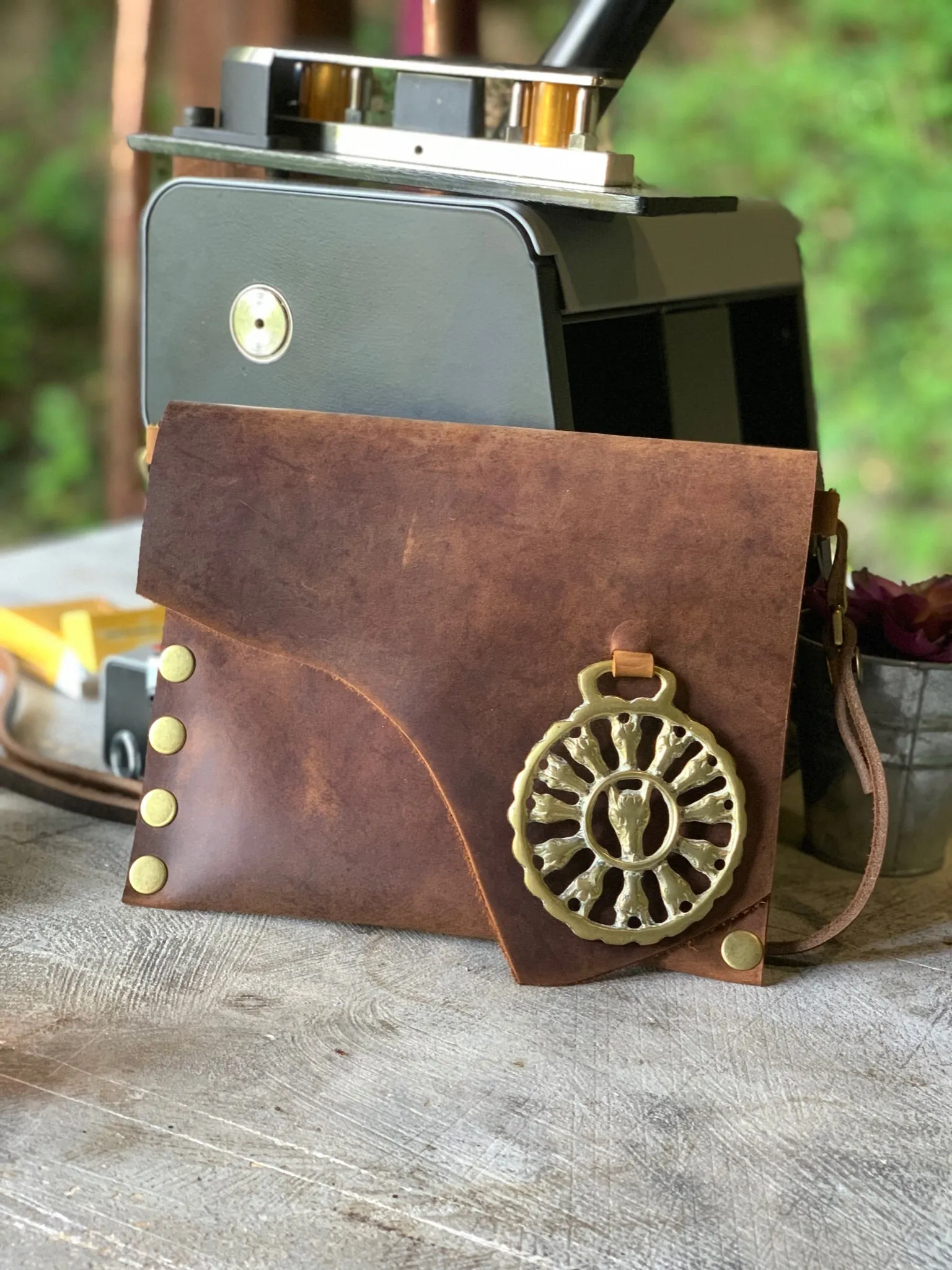 Tally-Ho Leather Clutch