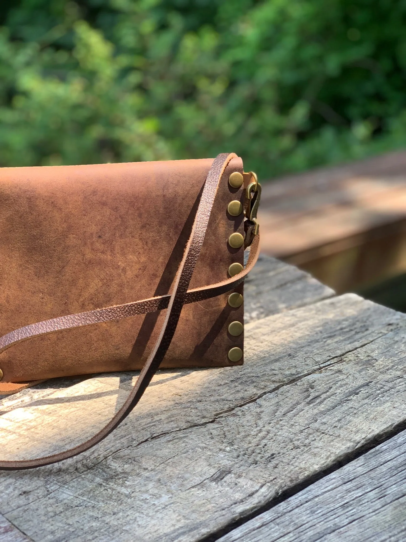 Tally-Ho Leather Clutch