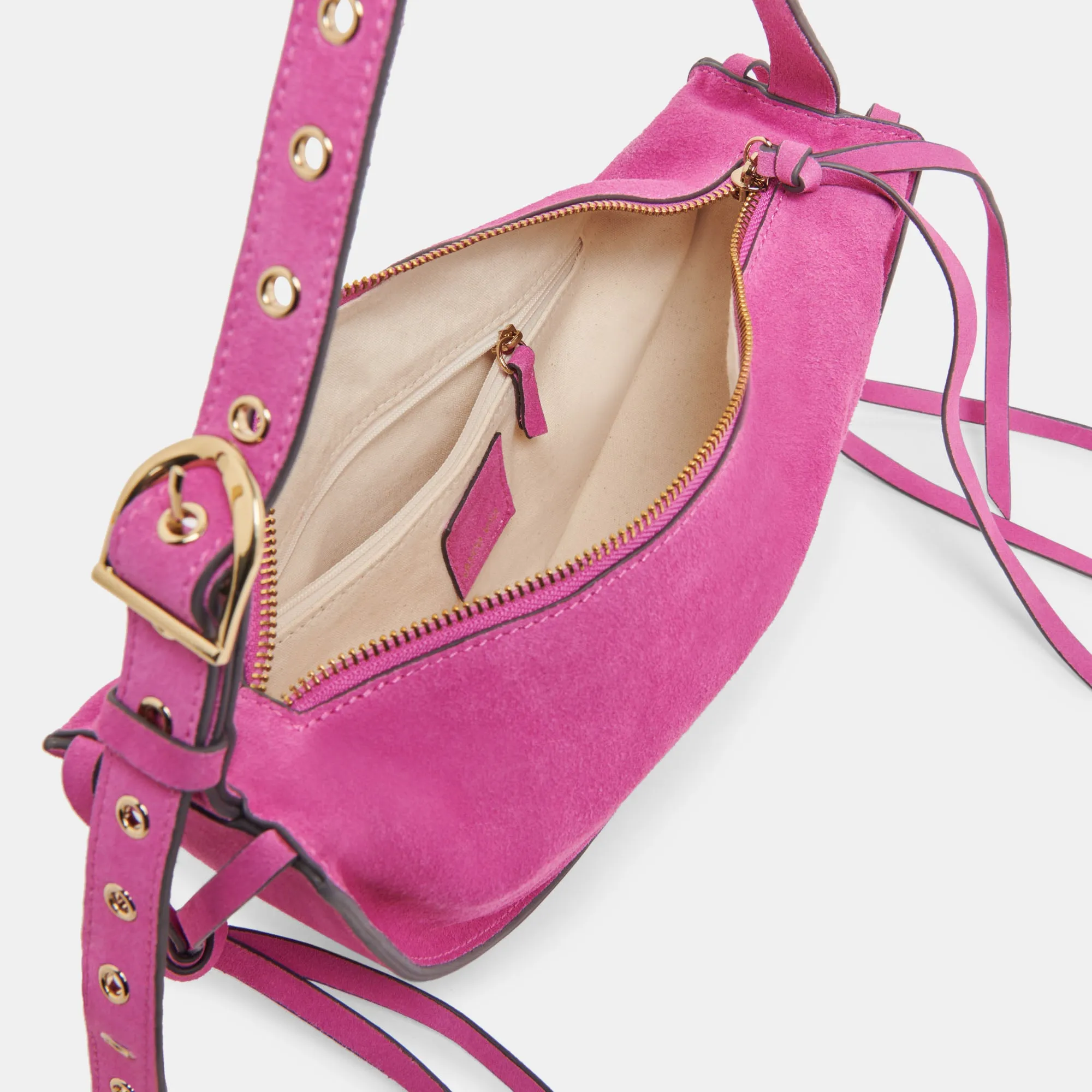 VERONA SHOULDER BAG MAGENTA SUEDE