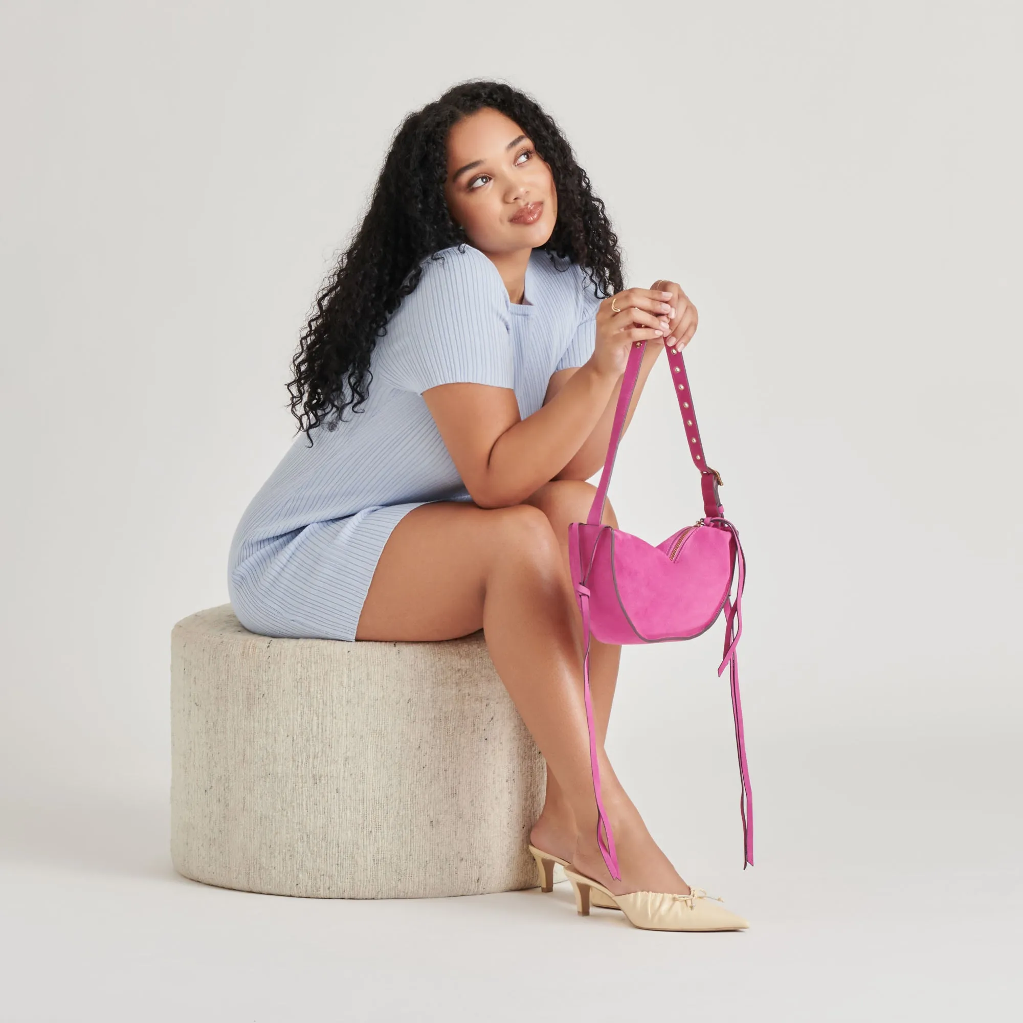 VERONA SHOULDER BAG MAGENTA SUEDE