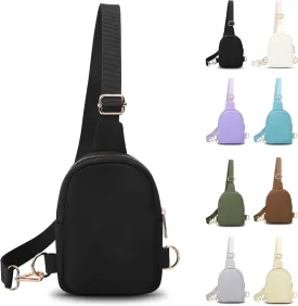 VOROLO Small Sling Bag For Men and WomenCrossbody Bags For Women with Ajustable Strap Trendy Cross body Bag Black