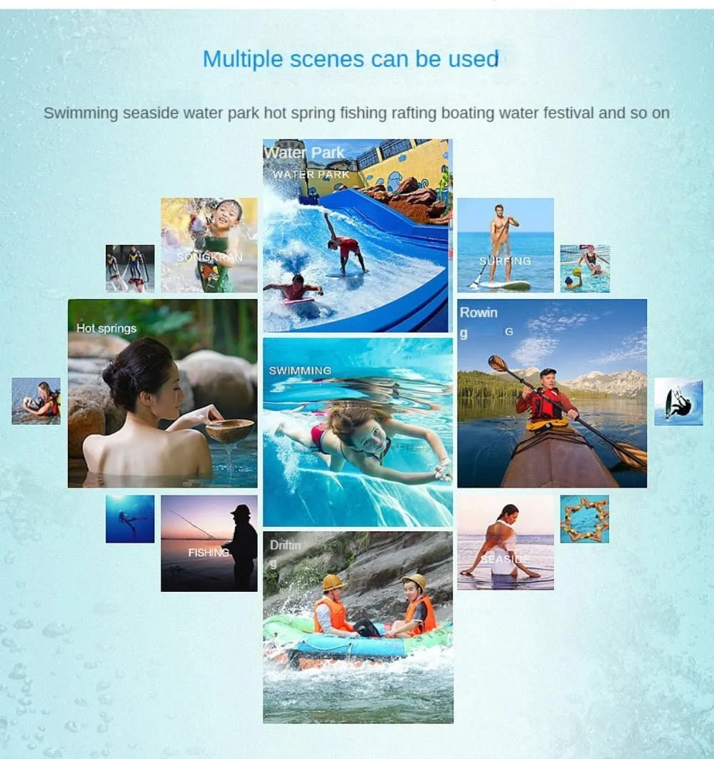 Waterproof Bag with Adjustable Waistband and Touch Sensitive Screen, Keeping Your Phone and Valuables Dry, Perfect for Drifting, Swimming, Kayaking, Rowing, Fishing (Green)