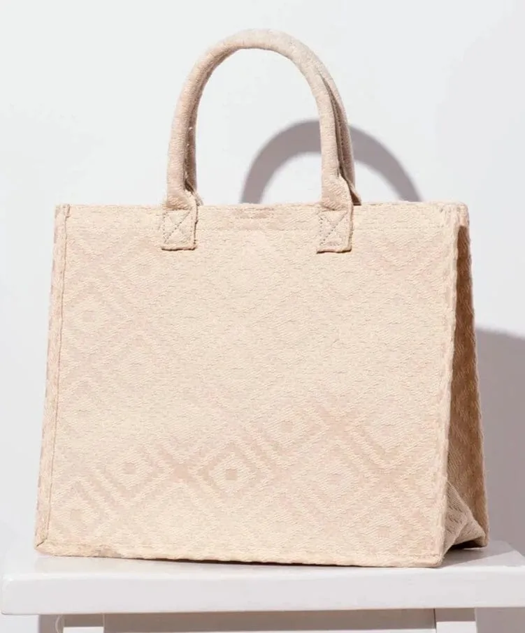 WBT210205 Charlotte Geometric Fabric Tote