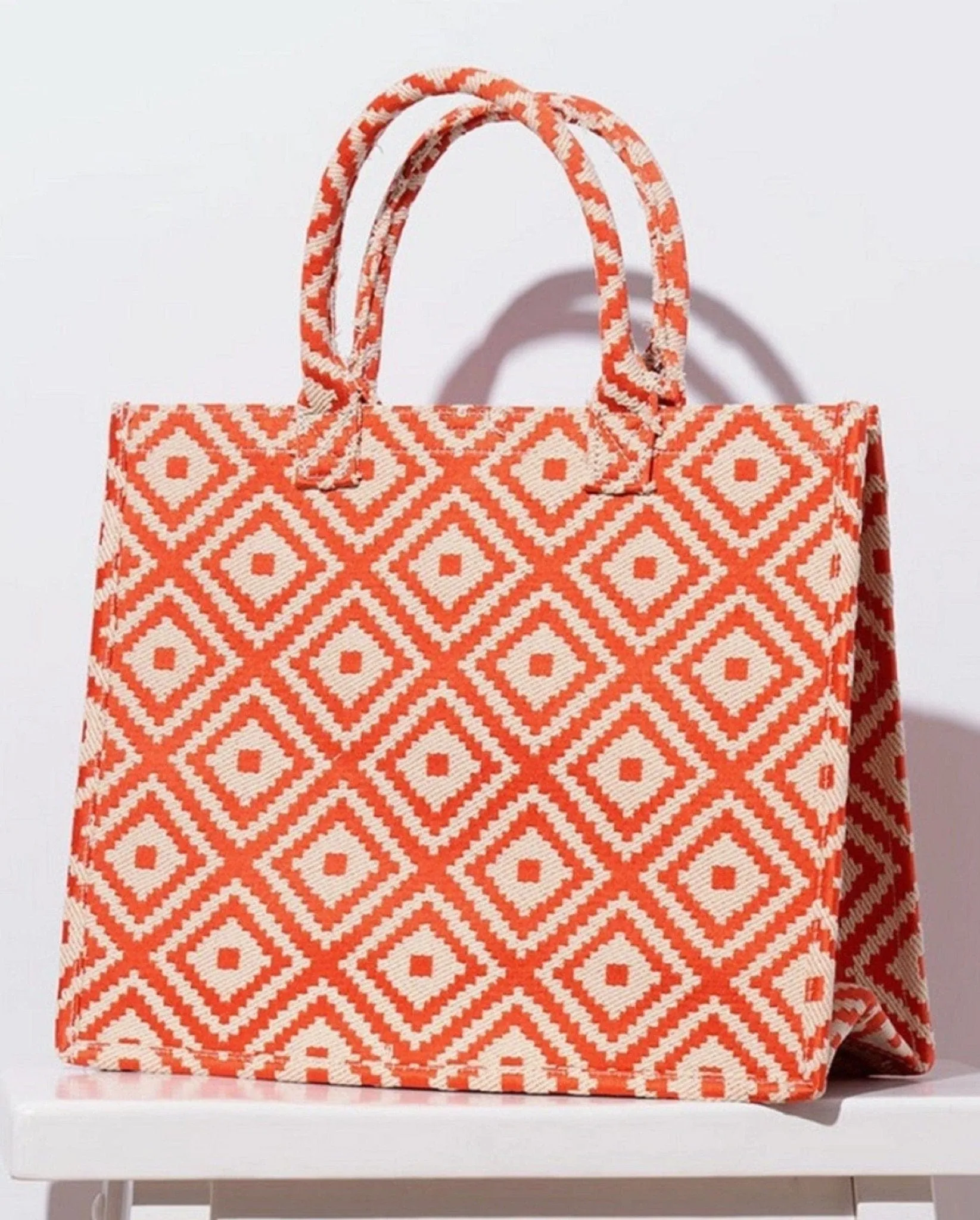 WBT210205 Charlotte Geometric Fabric Tote