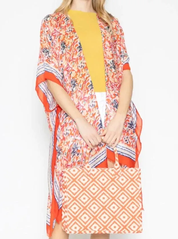 WBT210205 Charlotte Geometric Fabric Tote