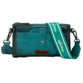 Wrangler Turquoise Comparted Crossbody Purse