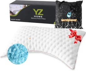 YZ HOME Bed Pillow for Side and Back Sleepers King Size Side Sleeper Pillow with Adjustable Memory Foam Filling for Neck and Shoulder Pain - Additional Storage Bag Included,White